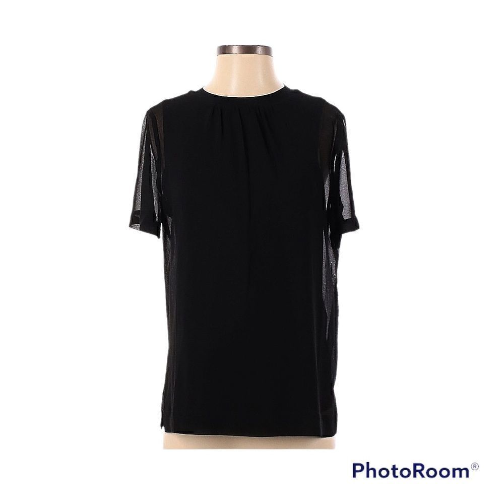 Reiss woman’s black sheer blouse NWT M